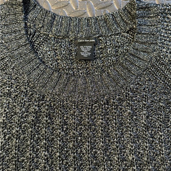 Calvin Klein Jeans Platinum Chunky Knit Sweater Size XXL - Picture 4 of 11